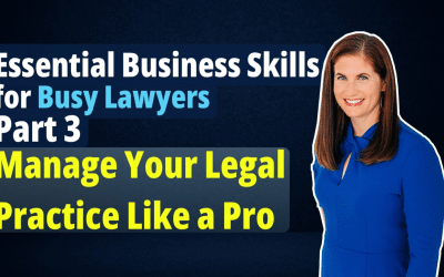 Free CLE for Lawyers – Mini MBA Part 3 of 4 Oct 2 1PM ET Essential Business Skills for Busy Lawyers – Manage Your Legal Practice Like a Pro